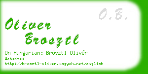 oliver brosztl business card